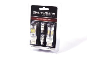 Ford Mustang Replacement Bulbs - Front - Diode Dynamics - Switchback LED - Cool White - `15-`17